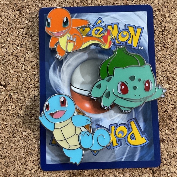 Pokemon Other - Pokemon Starter Pin Set Charmander, Bulbasaur, Squirtle